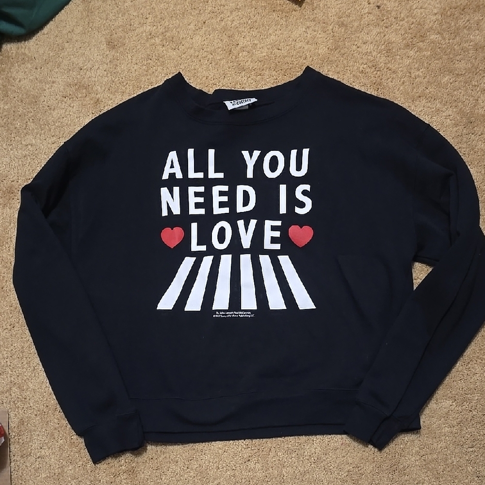 ALL YOU NEED IS LOVE Lennon & McCarthy Sweatshirt XXL